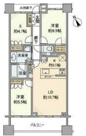 グランスイート不動前シティテラス 3階 間取り図