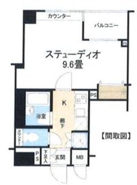 デュオ・スカーラ御茶ノ水Ⅱ 5階 間取り図