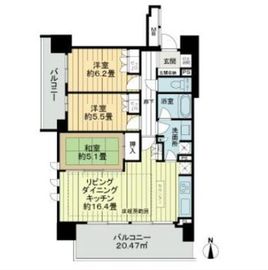 ライオンズ西日暮里マークスフォート 11階 間取り図
