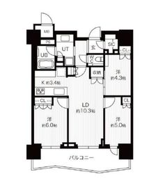ブランズタワー豊洲 37階 間取り図