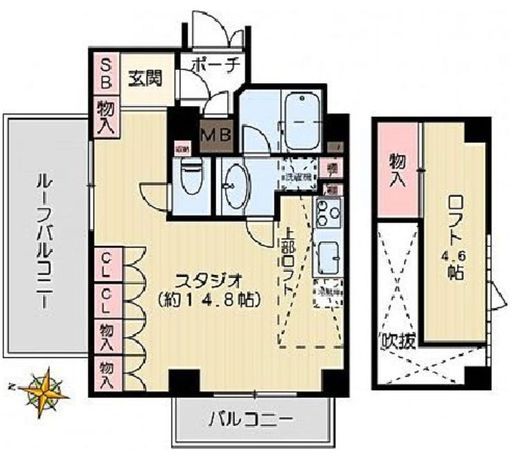 クオリア小石川 5階 間取り図