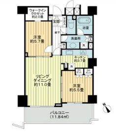 パークハウスアバンシス 7階 間取り図