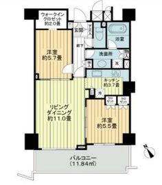 パークハウスアバンシス 7階 間取り図