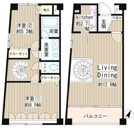 パークイースト代々木 201 間取り図