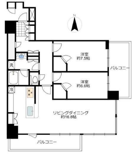 パークタワー晴海 25階 間取り図