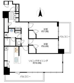 パークタワー晴海 25階 間取り図