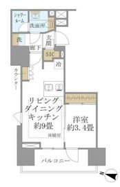 クレヴィア両国国技館通り 8階 間取り図