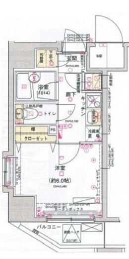 コンシェリア御茶ノ水 2階 間取り図