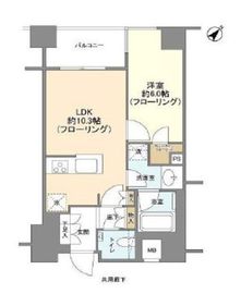 オープンレジデンシア銀座築地 8階 間取り図