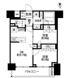 オープンレジデンシア本郷後楽園 8階 間取り図