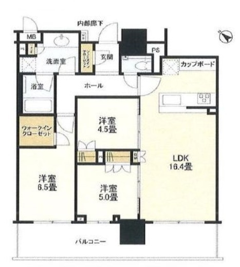 ブランズタワー豊洲 13階 間取り図