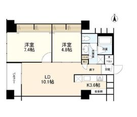 高輪グランドパームス 5階 間取り図