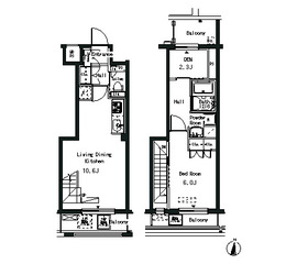 パークアクシス清澄白河 704 間取り図