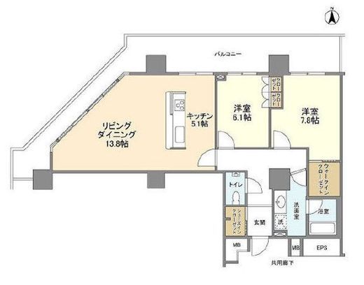 豊洲シエルタワー 28階 間取り図