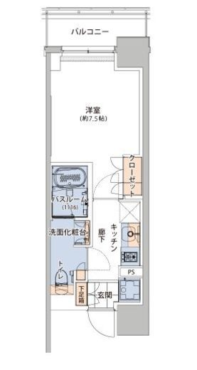 ボヌールステージ笹塚 202 間取り図