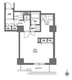 文京グリーンコートビュータワー本駒込 A505 間取り図