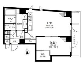 クレア白金高輪 5階 間取り図