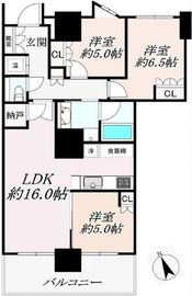 プラウドタワー東雲キャナルコート 21階 間取り図