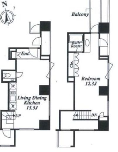 アクシア麻布 9階 間取り図