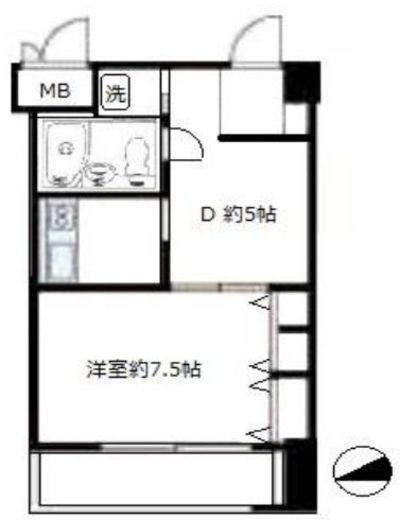 シティ麻布 7階 間取り図