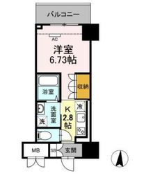 ロイジェントパークス錦糸町 402 間取り図