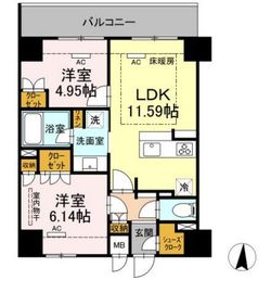 ロイジェントパークス錦糸町 601 間取り図