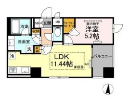 ロイジェントパークス錦糸町 603 間取り図