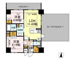 ロイジェントパークス錦糸町 701 間取り図
