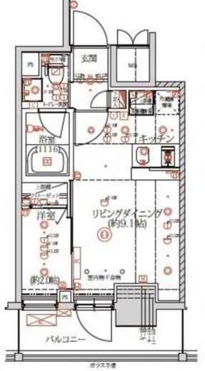 QUALITAS日本橋浜町 (クオリタス日本橋浜町) 204 間取り図