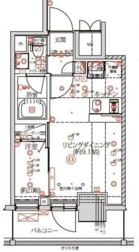 QUALITAS日本橋浜町 (クオリタス日本橋浜町) 404 間取り図