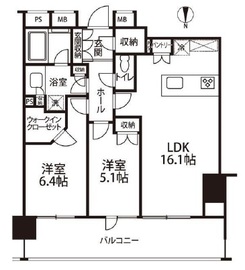 パークホームズ南麻布ザレジデンス 7階 間取り図