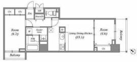 QUALITAS日本橋浜町 (クオリタス日本橋浜町) 805 間取り図