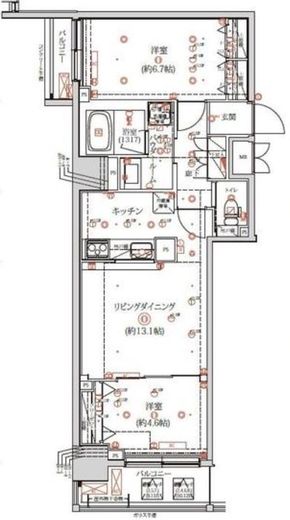 QUALITAS日本橋浜町 (クオリタス日本橋浜町) 1205 間取り図