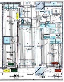 ブランズタワー豊洲 39階 間取り図