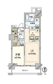 ベイクレストタワー 38階 間取り図