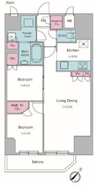 レジディア中目黒Ⅲ 205 間取り図