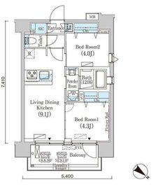 フルハウス赤羽 405 間取り図