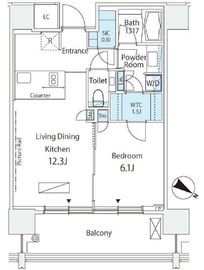 THE ROPPONGI TOKYO CLUB RESIDENCE 19階 間取り図