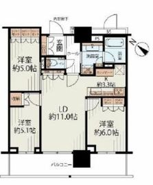 ブランズタワー豊洲 10階 間取り図