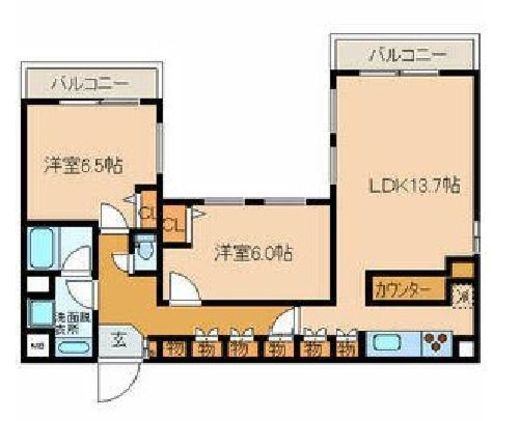 ミリアレジデンス桜新町 4階 間取り図