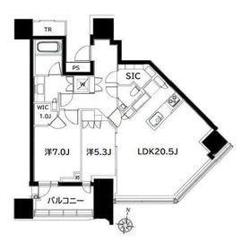 パークコート渋谷ザタワー 25階 間取り図