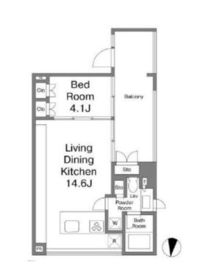 住吉コートクWEST 7階 間取り図