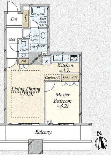 白金タワー 9階 間取り図