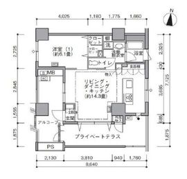 東雲キャナルコートCODAN 19-1308 間取り図