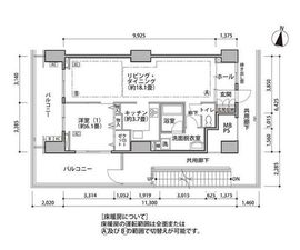 東雲キャナルコートCODAN 16-1214 間取り図