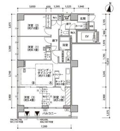 東雲キャナルコートCODAN 18-306 間取り図