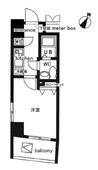 レジディア日本橋人形町2 1404 間取り図