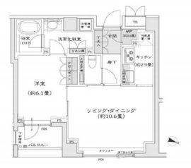 パークハウス中目黒 1階 間取り図