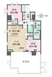 ザ・パークハウス代官山レジデンス 1階 間取り図