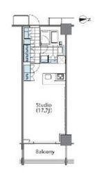 コンフォリア新宿イーストサイドタワー 1621 間取り図